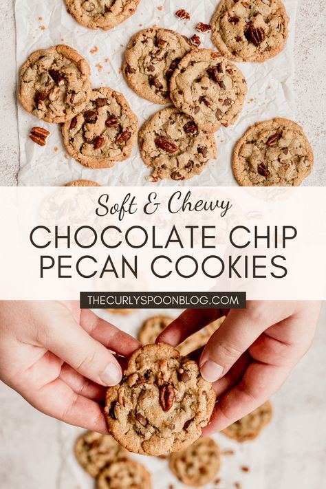 Chocolate Chip Pecan Cookies Recipe, Chocolate Chip And Pecan Cookies, Chocolate Chip Cookies With Pecans, Chocolate Pecan Cookies, Ultimate Chocolate Chip Cookies Recipe, Pecan Chocolate Chip Cookies, Coconut Pecan Cookies, Jar Cookies, Xmas Baking