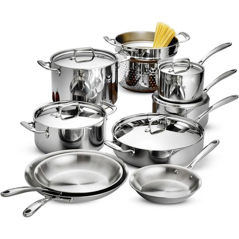 The Pioneer Woman Copper Charm 10-Piece Stainless Steel Copper Bottom Cookware Set - Walmart.com Stainless Steel Cookware Set, Induction Cookware, Cookware Set Stainless Steel, Pots And Pans Sets, Stainless Steel Cookware, Fries In The Oven, Cookware Sets, Kitchen Cookware, Pan Set