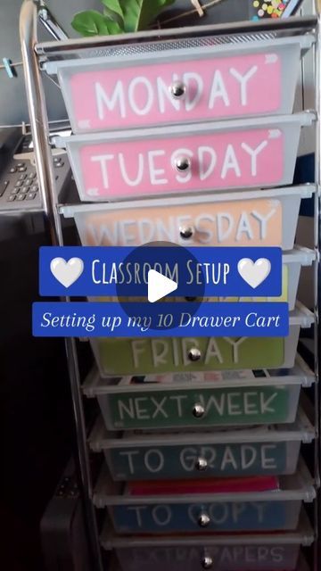 Mrs Texas Teacher on Instagram: "My 10 Drawer Cart definitely needed an upgrade! I love how these new labels look! 💙 #teacher #elementaryschool #elementaryteacher #10drawercart #labels #organizedteacher #teacher #teacherstagram #instateacher" Drawer Cart, Texas Teacher, Drawer Labels, 3rd Grade Classroom, Teacher Organization, Classroom Setup, Elementary Teacher, 3rd Grade, Elementary Schools