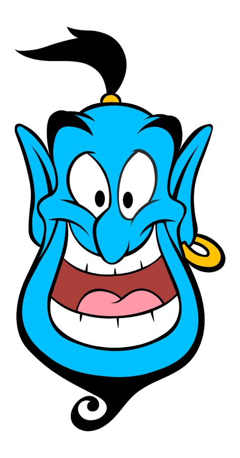 Awesome sticker with an overly optimistic and funny jinn named Ginnie, Aladdin's buddy, and just a cool dude.. #blue #cartoon #Disney #Aladdin #Genie #Jinn Aladdin Shirt Ideas, Painted Cartoon Characters, Aladdin Genie Tattoo, Disney Characters Stickers, Funny Characters Drawings, Genie Aladdin Drawing, Blue Characters Disney, Drawing Ideas Cartoon Disney, Disney Cartoon Characters Drawing