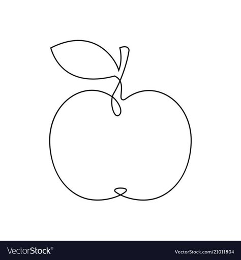 Apple Illustration Design, Apple Tattoo Ideas, Teacher Tattoo Ideas, Tattoo Apple, Teacher Tattoo, Apple Outline, Teacher Tattoos, Apple Tattoo, Apple Illustration