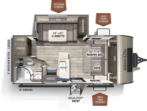 Casita Trailer, Rockwood Mini Lite, Travel Trailer Floor Plans, Camper Flooring, Best Travel Trailers, Rv Floor Plans, Entry Storage, Lite Travel Trailers, Small Travel Trailers