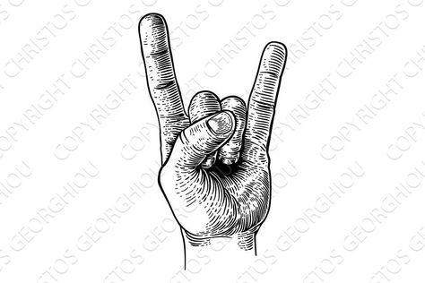 Human Tattoo, Rock Hand Sign, Devil Design, Music Sign, Rock Sign, Rock Tattoo, Music Signs, Rock Hand, Spotify Covers