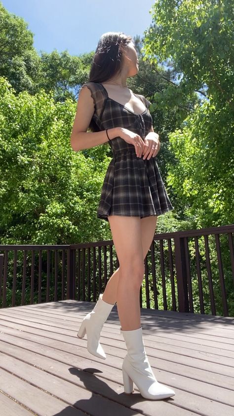 Urban Outfitters Romper, Plaid Dress, Latest Styles, Playsuit, Night Out, Urban Outfitters, Rompers, Plaid, Mesh