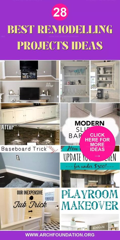 28 Budget-Friendly Remodeling Projects to Renew Your Love for Your Home Easy House Fix Ups, Art Deco Wall Design, Home Remodeling On A Budget, Cedar Cottage, Cheap Remodel, Marble Kitchens, Fridge Makeover, Old Home Remodel, Rustic Light Fixtures