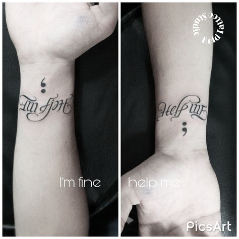 Im Fine/help Me Tattoo, Im Fine Save Me Tattoo, Im Fine Tattoo, Im Fine Help Me, Save Me Tattoo, I'm Fine Save Me, Save Me Im Fine, Fine Tattoo, Horrible Tattoos