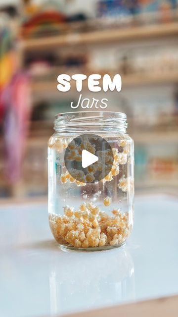 learning through play, playroom inspo, play ideas on Instagram: "Science Week is coming up (on the 10th) so what better time for some easy-peasy STEM-in-a-Jar activities! 

Dancing Kernals you just need water, baking soda, vinegar, Kernals. Mix together and watch them jump around! When the vinegar and baking soda are combined, they create a gas (carbon dioxide) which causes bubbles and pushes the corn to the surface. They then sink and it happens over and over! 

The DIY lava lamps you need oil, water, acrylic paint and seltzer tablet. The reaction you see is similar in that the seltzer tablets causes bubbles to push the paint to the top which then sink again and create a lava lamp effect. 

Have you tried either of these? Give them a go, kids love them 😍

#scienceweek2024 #scienceweek #s Jar Activities, Science Experiments Kids Preschool, Stem Activities Preschool, Vinegar And Baking Soda, Science Week, Preschool Science Activities, Preschool Teachers, Baking Soda Vinegar, Theme Activities