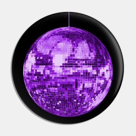 This retro shiny purple disco ball spins forever as it dazzles in order to light up the way to the dance floor of your heart time traveling back to the music era of the glamorous and glorious groovy 1970's. Instagram@ Artbydebcamp Facebook@ Art by Deborah Camp -- Choose from our vast selection of pins to match with your desired size to make the perfect custom pin. Pick your favorite: Movies, TV Shows, Art, and so much more! Available in small and large. Perfect to wear or to decorate your bag or Purple Disco Ball, Purple Disco, Heart Time, Facebook Art, Disco Ball, The Dance, Dance Floor, Custom Pins, Time Travel