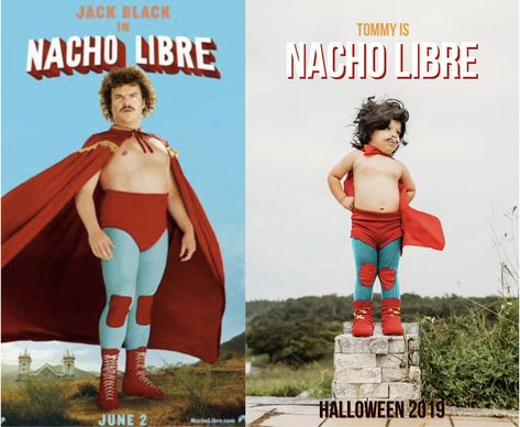 Nacho Libre Family Costume, Diego Costume, Ricky Bobby Costume, Nacho Libre Costume, Diy Costumes Kids Boys, Toddler Boy Costumes, Costume Ideas For Kids, Toddler Halloween Costume, Nacho Libre