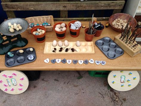 Outdoor Maths, Eyfs Outdoor Area, Maths Eyfs, Reception Classroom, Early Years Maths, Math Station, Outdoor Learning Spaces, Eyfs Classroom, Maths Area