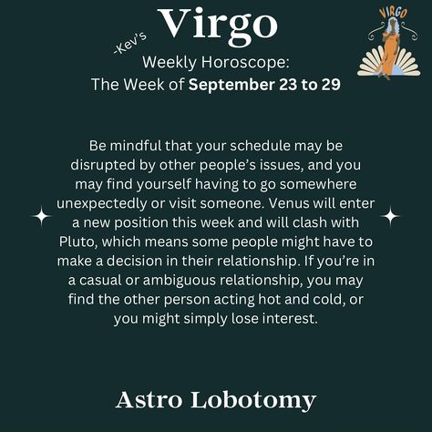 Follow so you don’t miss anything 🧠🧠 New uploads every day, if you don’t see your sign, come back tomorrow! September 23 to September 29, 2024 horoscope for Virgo ♍️ #zodiac #horoscope #virgo Horoscope Virgo, Weekly Horoscope, Virgo Horoscope, September 23, Zodiac Horoscope, Virgo Zodiac, Come Back, Every Day, Finding Yourself