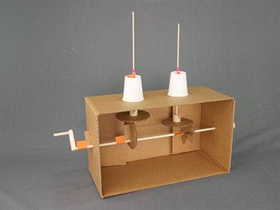 Design a Crank and Pulley Powered Machine — DIY for Kids | Galileo Camps News Skewer Crafts, Fun Stem Activities, Bamboo Skewers, Simple Machines, Diy Cardboard, Foam Crafts, Machine Design, Science Projects, Tech Design