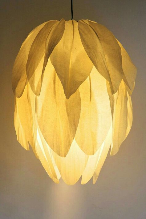 Homemade Lamp Shades Paper, Washi Paper Lamp, Homemade Lamp Shades, Palm Lamp, Lamp Shade Design, Flower Tissue Paper, Homemade Lamps, Curved Floor Lamp, Lamp Flower