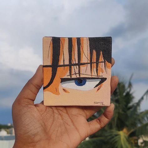 Aot Anime Canvas Painting, Attack On Titan Painting, Anime Paintings Canvases, Asthetic Paintings Canvases, Wax Painting Art, Anime Canvas Painting, Pencil Sketch Images, Small Canvas Paintings, Painting Canvases