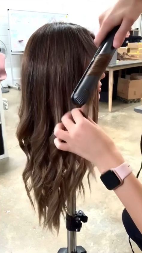 Curling your hair with a Straighter [Video] in 2022 | Curl hair with straightener, Hair curling tips, Curls for long hair How To Curl Hair Using Flat Iron, Easy Loose Curls With Straightener, Curl Hair Using Flat Iron, How To Lightly Curl Your Hair, Lose Curls With Straightener, Hair Curl Ideas Hairstyles, How To Curl Using Flat Iron, How To Do Hair Curls, Straightner Curls Long Hair