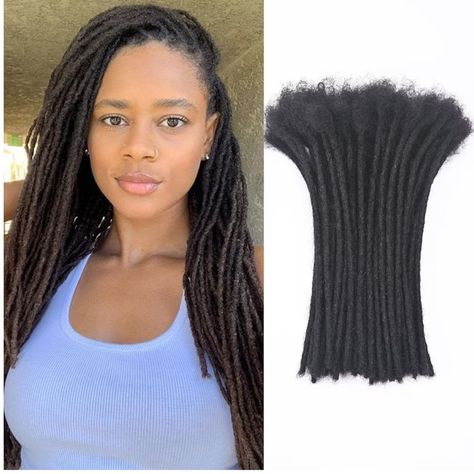 14” Dreadlocks Human Hair 30 Strands 0.4cm #1b Item# D13 Loc Extension Human Hair 14inch 30 Strands 0.4cm Width Natural Black Can Be Dyed Bleached Curled 100% Full Handmade Permanent Dreadlock Extensions For Women Or Men The Dreadlock Extensions Are Made Of 100% Real Human Hair, Which Can Be Tested By Burning. The Hair Is Soft, Lightweight, And Natural Looking, And Can Be Bleached And Dyed To Match Your Desired Hair Natual Color. Handmade And Permanent: Each Loc Extension Is 100% Handmade With A Thickness Of 0.4cm, Ensuring Adequate Quality. These Permanent Loc Extensions Can Be Washed Normally And Require Only Regular Cleaning And Maintenance, Just Like Your Own Hair. Easy To Install Loc Extensions Permanent, Permanent Loc Extensions, Permanent Dreadlock Extensions, Loc Extensions Human Hair, Hair Extension Care, Loc Extensions, 100 Human Hair Extensions, Dreadlock Extensions, Hair Extensions Best