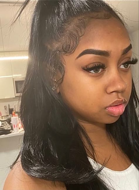 Flat Ironed Hair Black Hairstyles, Hairstyles For Short Straight Hair Black, Silk Press Hairstyles, Silk Press Natural Hair, Natural Straight Hair, Beautiful Braided Hair, Short Sassy Hair, Girls Natural Hairstyles, Natural Curls Hairstyles