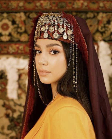 #armenianwoman Armenian Clothes, Armenian Models, Armenian Women, Women Culture, Armenian Aesthetic, Armenian Clothing, Character Moodboard, Bohemian Headpiece, Armenian History