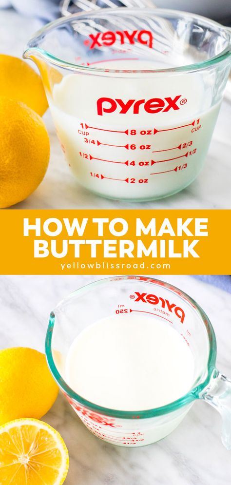 Learn how to make buttermilk at home with these simple tips. This easy buttermilk substitute works perfectly when making pancakes, biscuits, or cakes. Make Buttermilk, Buttermilk Substitute, Making Pancakes, Cranberry Orange Scones, How To Make Buttermilk, Orange Scones, Cranberry Muffins, Pork Belly Recipes, Best Coleslaw Recipe