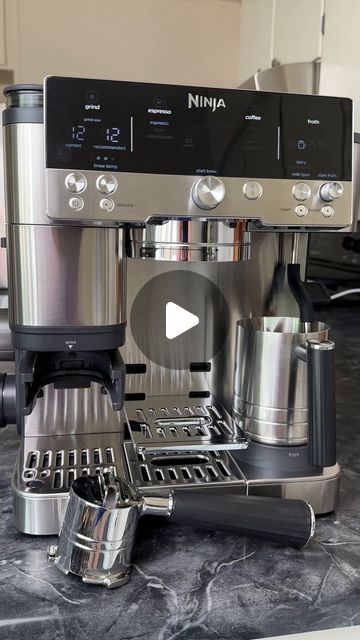 Ninja Kitchen on Instagram: "Unbox the NEW Ninja Luxe™ Café Premier Series. Finally, an uncomplicated espresso machine. 🙌☕ #NinjaLuxeCafe" Kitchen With Espresso Machine, Ninja Luxe Cafe, Ninja Espresso Recipe, Ninja Luxe Cafe Recipes, Ninja Espresso And Coffee Barista, Coffee Machine Aesthetic, Ninja Coffee Maker, Ninja Coffee Bar, Ninja Kitchen