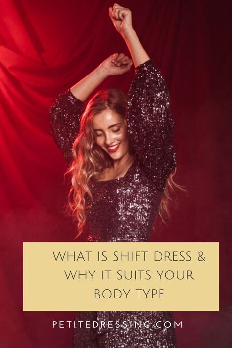 What is shift dress? Is it the right dress for your body type?  Shift dresses have been a popular silhouette for many years. While it’s a popular dress style, because there are SO many different dress silhouettes available, it can get confusing to determine what it means, what it is and how to wear it.  That’s why I wanted to shed some light on the shift dress topic for you, to give you clarity around this type of dress and help you feel more confident incorporating it into your own wardrobe. Apple Body Type, Dress For Your Body Type, Popular Dress, Feel More Confident, Shift Dresses, Gal Meets Glam, The Shift, Popular Dresses, Different Dresses