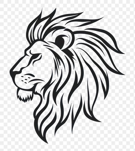 Lions Head Drawing, Lion Sketch Simple, Easy Lion Tattoo, Lion Drawing Sketches, Head Drawing Sketch, Simple Lion Drawing, Lion Line Drawing, Lion Logo Png, Lion Sketches