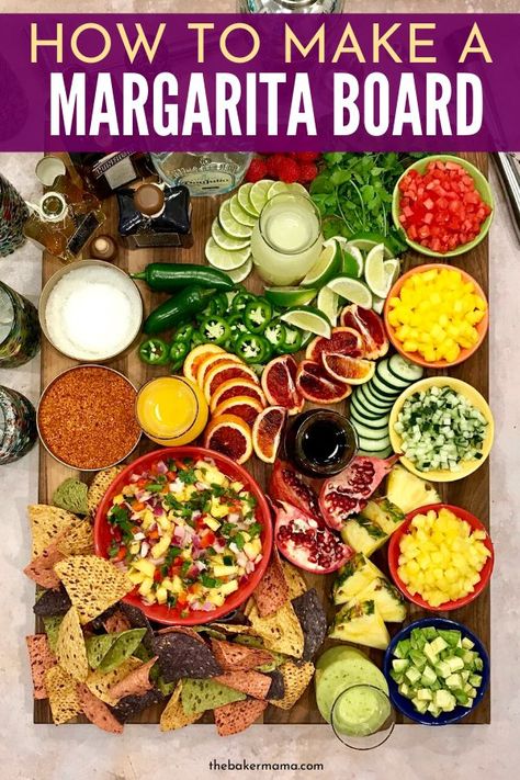 Make-Your-Own Margarita Board that is the perfect way to serve a crowd. This margarita board is loaded with all your favorite fixings, snack food and more. #margarita #board #recipe #foracrowd #party #eat #partyfood Margarita Board, Charcuterie Inspiration, Charcuterie Platter, Party Food Platters, Snack Board, Pizza Bites, Charcuterie And Cheese Board, Charcuterie Recipes, Margarita Recipes