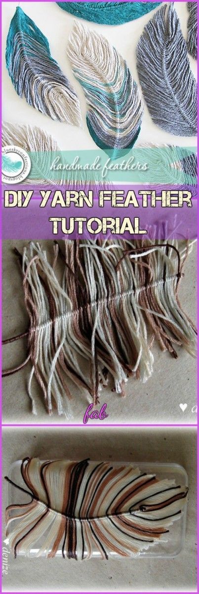 Yarn Diy Projects, Diy Dream Catcher Tutorial, Feather Crafts Diy, Macrame Feathers, Feather Diy, Arts And Crafts For Teens, Makramee Diy, Yarn Wall Art, Diy Yarn