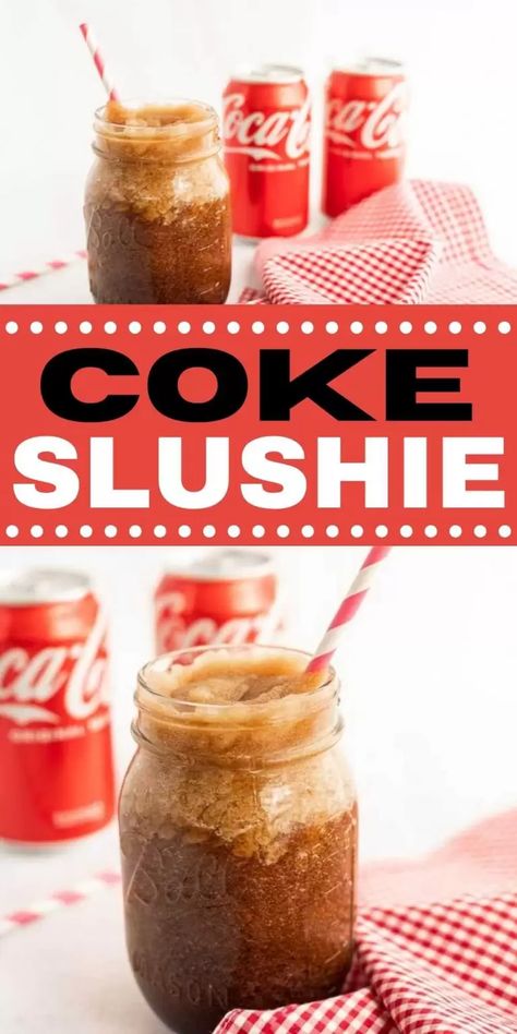 Coke Slushie Recipe - Eating on a Dime Coke Icee Recipe, Slushie Recipe Blender, Cola Slushie, Coke Slushie Recipe, Coke Slushie, Homemade Slushies, Coke Recipes, Kitchenaid Ice Cream Maker, Frozen Snacks