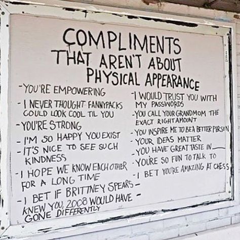 Non Physical Compliments, Physical Compliments, Compliment Someone, Physical Appearance, You're Amazing, Positive Motivation, Sweet Words, Be A Better Person, Teacher Life