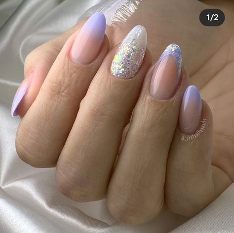 Pretty Nail Art Designs, Baby Boomer, Elegant Nails, Fabulous Nails, Pretty Acrylic Nails, Floral Nails, Short Acrylic Nails, Purple Nails, Perfect Nails