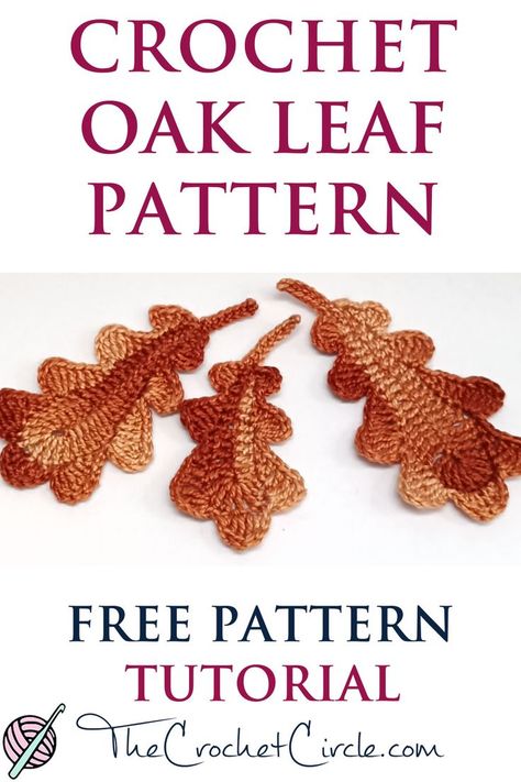 Crochet OAK tree LEAF AUTUMN decoration - FREE PATTERN Crochet Oak Leaf, Crochet Leaf Free Pattern, Oak Leaf Pattern, Crochet Fall Decor, Bookmark Crochet, Crochet Tree, Crochet Leaf Patterns, Make Jewellery, Fall Crochet Patterns