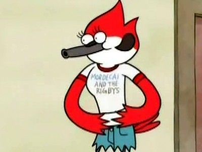 Margaret wearing a Mordecai and the Rigbys shirt Margret Regular Show, Mordecai And Margaret Costume, Mordecai Costume, Margaret Regular Show, Mordecai And Margaret, Red Head Halloween Costumes, Regular Show, Halloween 2, Red Head