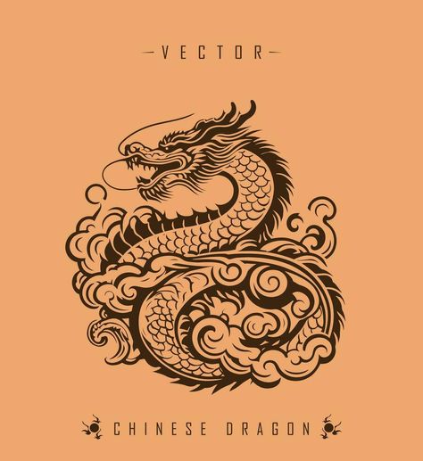 Chinese Dragon Vector, Smartwatch Wallpaper, Chinese Wedding Decor, Logo Dragon, Chinese Logo, Dragon Chino, Dragon Logo, Asian Dragon, Phoenix Art