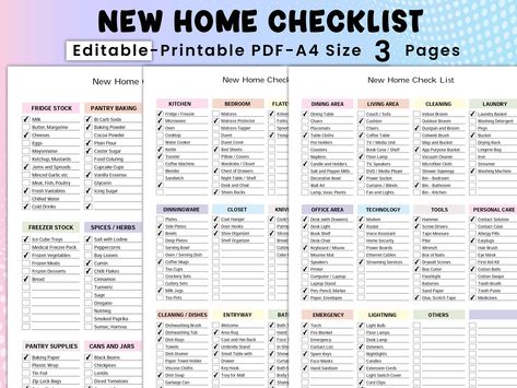 Hello, thanks for checking out this item Editable New Home Essentials Checklist, New Home Checklist, Moving checklist, moving planner, moving binder, moving gift, moving list, moving checklist printable, declutter planner, New Home Checklist, Moving Essentials, Homeownership Guide, House Essentials, First Home Checklist, Moving Tips, Home Starter Kit, Moving Checklist, Housewarming Supplies, New House Must-Haves Settle into your new abode seamlessly with our comprehensive New Home Checklist! Thi Move In Essentials, Home Essentials Checklist, Moving Checklist Printable, Moving Preparation, New Home Essentials Checklist, Checklist New Home, First Home Checklist, Moving Binder, Moving Essentials