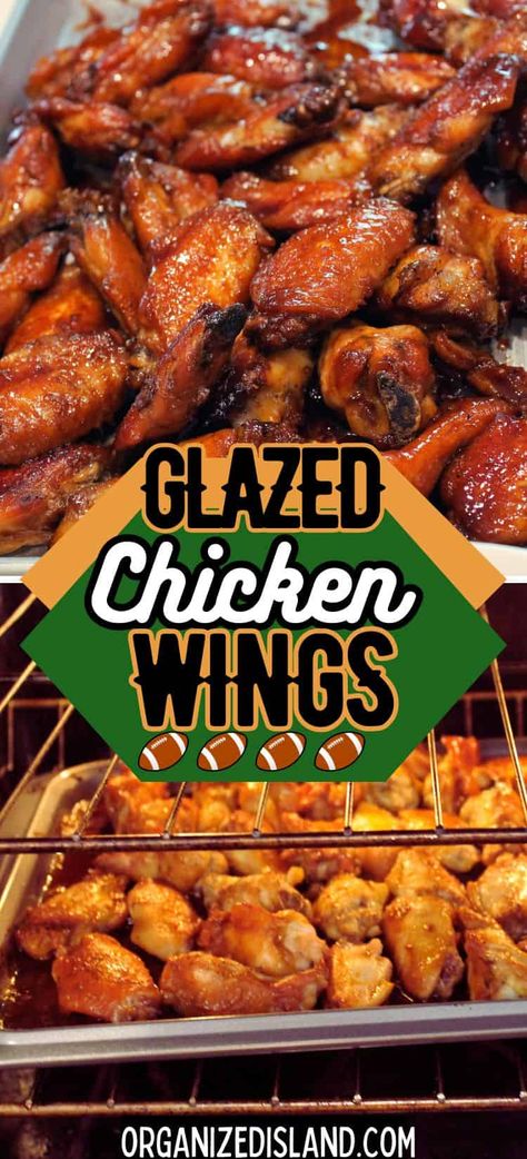 Honey Glaze Chicken Wings, Chicken Wings And Shrimp Recipes, Braised Wings Recipe, Chick Wings Recipes, How To Make Chicken Wings, Hawaiian Wings, Party Wings Recipe, Chicken Wings In Oven, Honey Glazed Chicken Wings