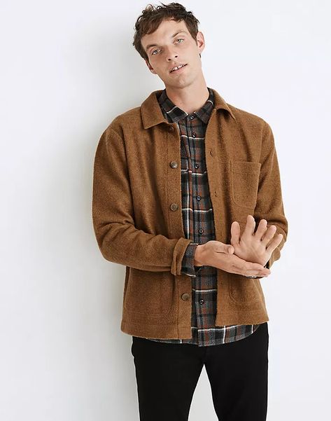 Madewell Mens, Nyc Wardrobe, Mens Jackets Fall, Mens Work Shirts, Work Wear Outfits, Dad Fashion, Leather Jacket Style, Vintage Mens Fashion, Mens Workwear