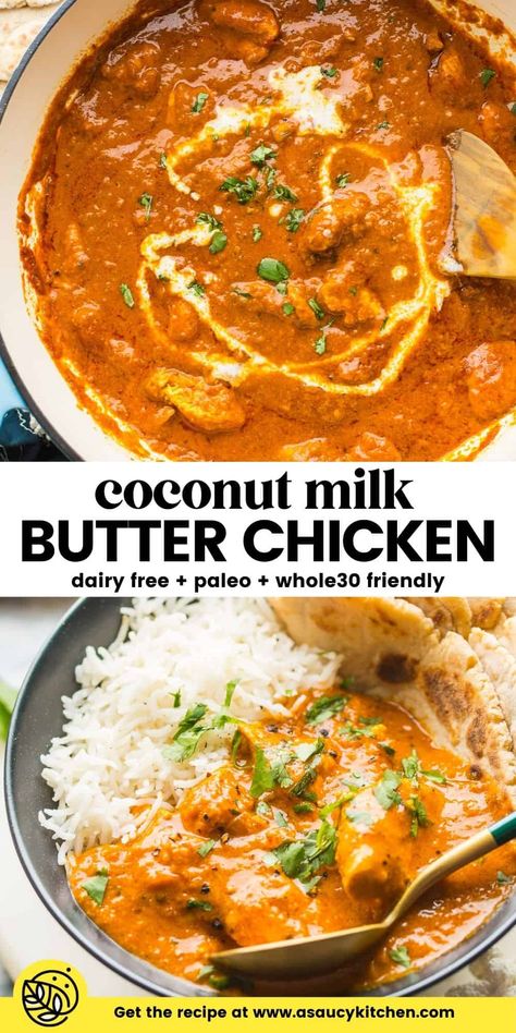 Dairy Free Butter Chicken, Dairy Free Butter, Gluten Free Dairy Free Dinner, Meat Board, Dairy Free Cooking, Make Coconut Milk, Whole30 Dinner, Dairy Free Recipes Dinner, Ibs Diet