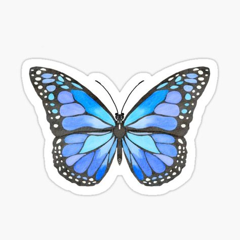 "Blue butterflies" Sticker for Sale by NataliaSoltan | Redbubble Butterfly Printable, Blue Butterflies, Blue Butterfly, Bulletin Board, Beautiful Blue, Butterflies, Apartment, Perfect Gift, Collage