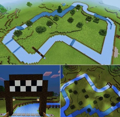 Minecraft Skate Park, Minecraft Race Track, Minecraft Waterpark Ideas, Ice House Minecraft, Minecraft Train Tracks, Minecraft Ice Builds, Minecraft Roller Coaster, Minecraft Theme Park, Minecraft Amusement Park