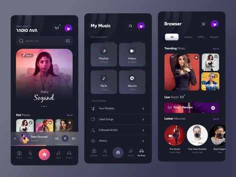 Music App Design, Music Player Design, Music Streaming App, Music Player App, Ux App Design, Mobile Application Design, Movie App, Drinks Packaging Design, Mobile App Design Inspiration