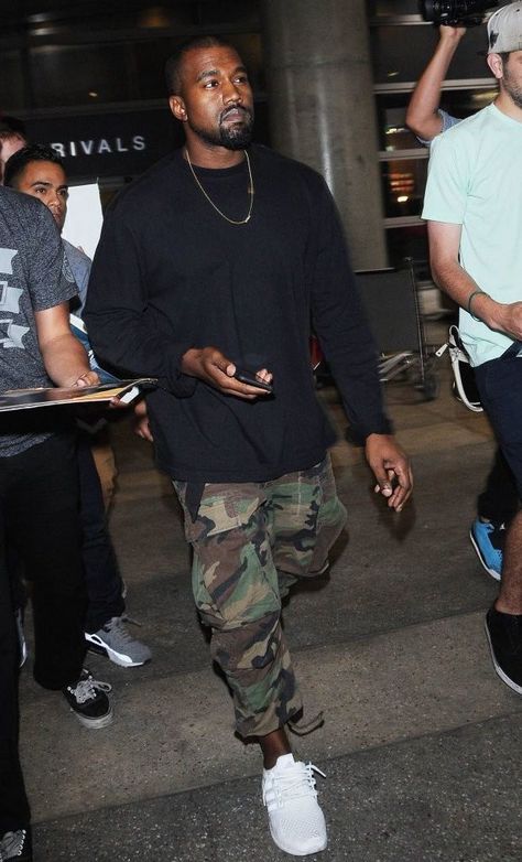 Yeezy x RRL CAMO pants Camo Pants Outfit Men, Kanye West Outfits, Camo Pants Outfit, Men's Fashion Sneakers, Kanye West Style, Sneakers Outfit Men, Yeezy Outfit, Sneaker Outfits, Pants Outfit Men