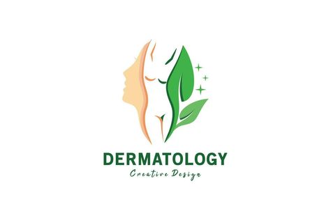 Dermatology logo design, vector symbol for natural beauty body and face care Dermatology Logo Design, Skin Care Logo, Care Logo, Heart Tree, Logo Banners, Cityscape Photos, Heart With Arrow, Beauty Body, Dermatology