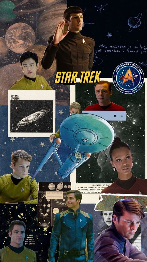 star trek 2009 collage wallpaper Star Trek Wallpaper, Start Trek, Star Trek 2009, United Federation Of Planets, Collage Wallpaper, Star Cluster, I Found You, Learn To Love, Star Trek