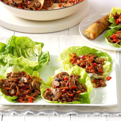 Hoisin Turkey Lettuce Wraps Chinese Beef Noodle Soup, Moo Shu, Turkey Lettuce Wraps, Beef Lettuce Wraps, Asian Beef, Beef Noodle Soup, Lettuce Cups, Beef And Noodles, Hoisin Sauce