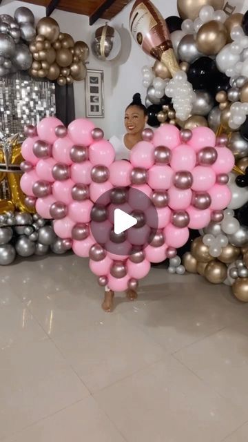 Pink Video, Balloon Heart, Heart Diy, Round Balloons, Diy Balloon, Balloon Diy, Video Credits, Diy Creative Crafts, Diy Creative