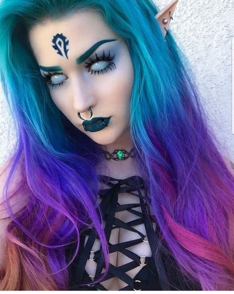 Chic and Sophisticated | Hair Color Ideas for Summer Sophisticated Hair Color, Blue And Green Hair, Sophisticated Hair, 2024 Hair Color, Vivid Hair, Creepy Halloween Makeup, Pretty Rainbow, Sophisticated Hairstyles, Rainbow Hair Color