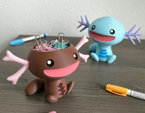 Retro Nintendo Pokemon Ceramics, Pokemon Desk, Paldean Wooper, Office Work Desk, Desk Buddies, Retro Nintendo, Pokemon Decor, Pokemon Room, Office Desk Storage