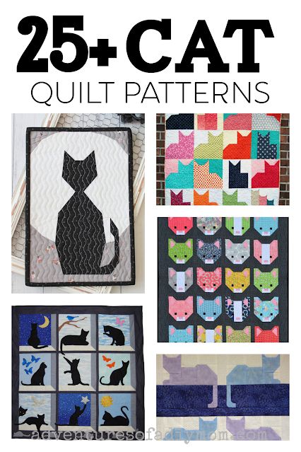 Themed Quilts, Cat Quilt Block, Cat Quilts, Cat Quilt Patterns, Colorful Hairstyles, Log Cabin Quilt Pattern, Quick Quilt, Dog Quilts, Quilt Square Patterns