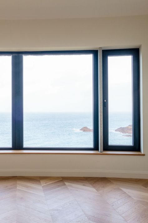 High performance tilt and turn  casement windows to circular coastal dwelling. Tilt And Turn Windows, Channel Islands, Aluminium Doors, Casement Windows, Coastal Home, Coastal Homes, Design Awards, Weather Conditions, The Wild